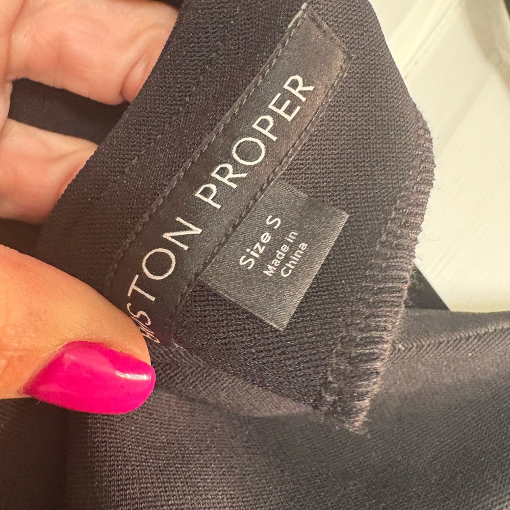 Boston Proper Black‎ One-Shoulder Dress S NWT - Picture 6 of 8